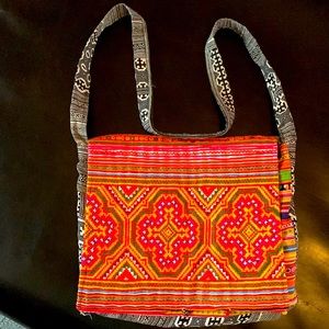 Handcrafted cotton crossbody
